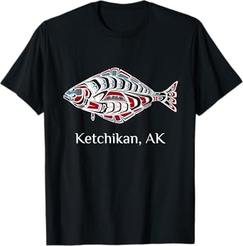 Ketchikan, Alaska Halibut Native American Fishers T-Shirt