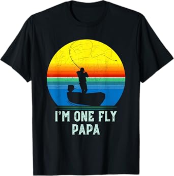 Fly Fishing Gift for Dad-Papa-Father- Mens Fly Fishing T-Shirt