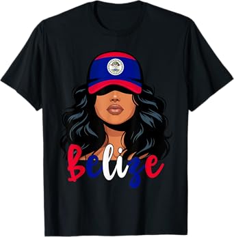 Belizean Girl Belize Flag Proud Belize Women T-Shirt