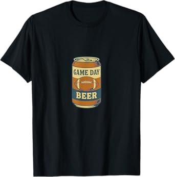 Game Day Dad Shirt | Retro Beer Can Football Tailgate T-Shirt