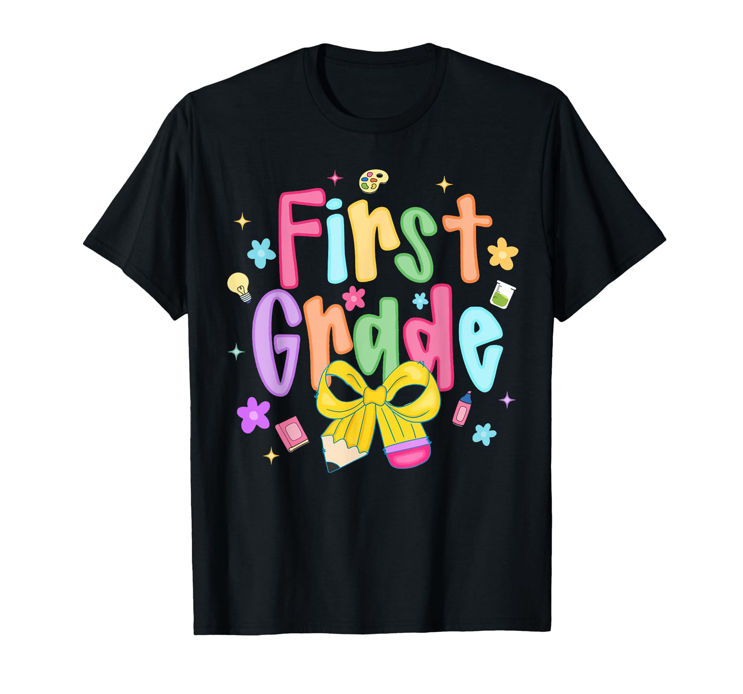 First Grade 1st Back to School Preschool Teacher Girl Kids T-Shirt