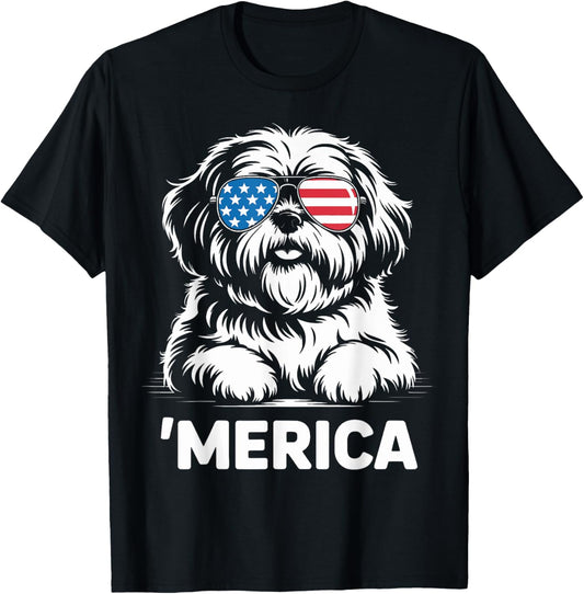 Shih Tzu 4th Of July ‘merica Patriotic T-shirt