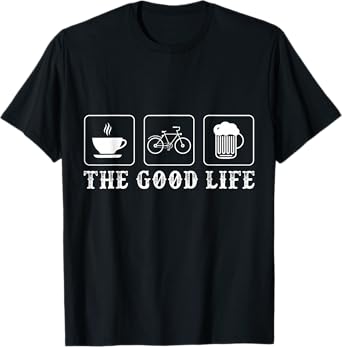Funny Bicycle Beer Good Life Cycling T-Shirt