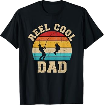 Reel cool dad fishing vintage retro T-Shirt