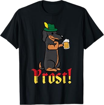 Oktoberfest Dog Dachshund Prost Wiener German Dad Men Women T-Shirt