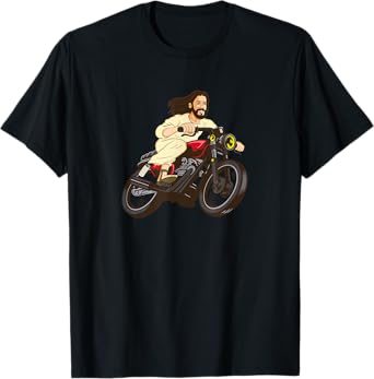 Christ on a Motorcycle Lord Jesus God Church Gift T-Shirt