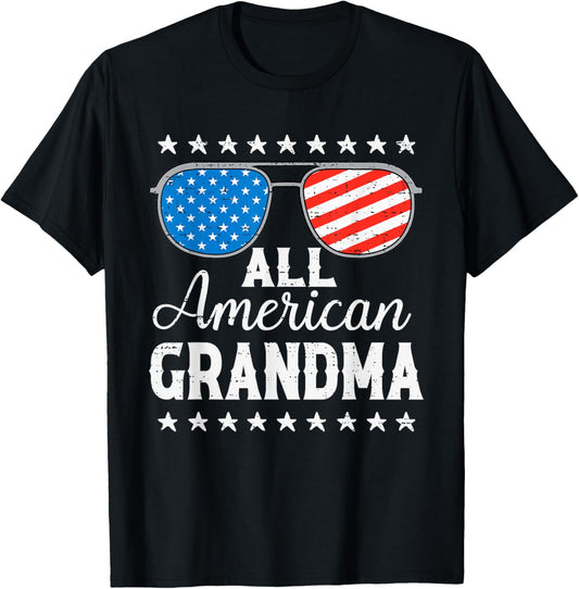 All American Grandma 4th Of July Patriotic Family Matching T-shirt