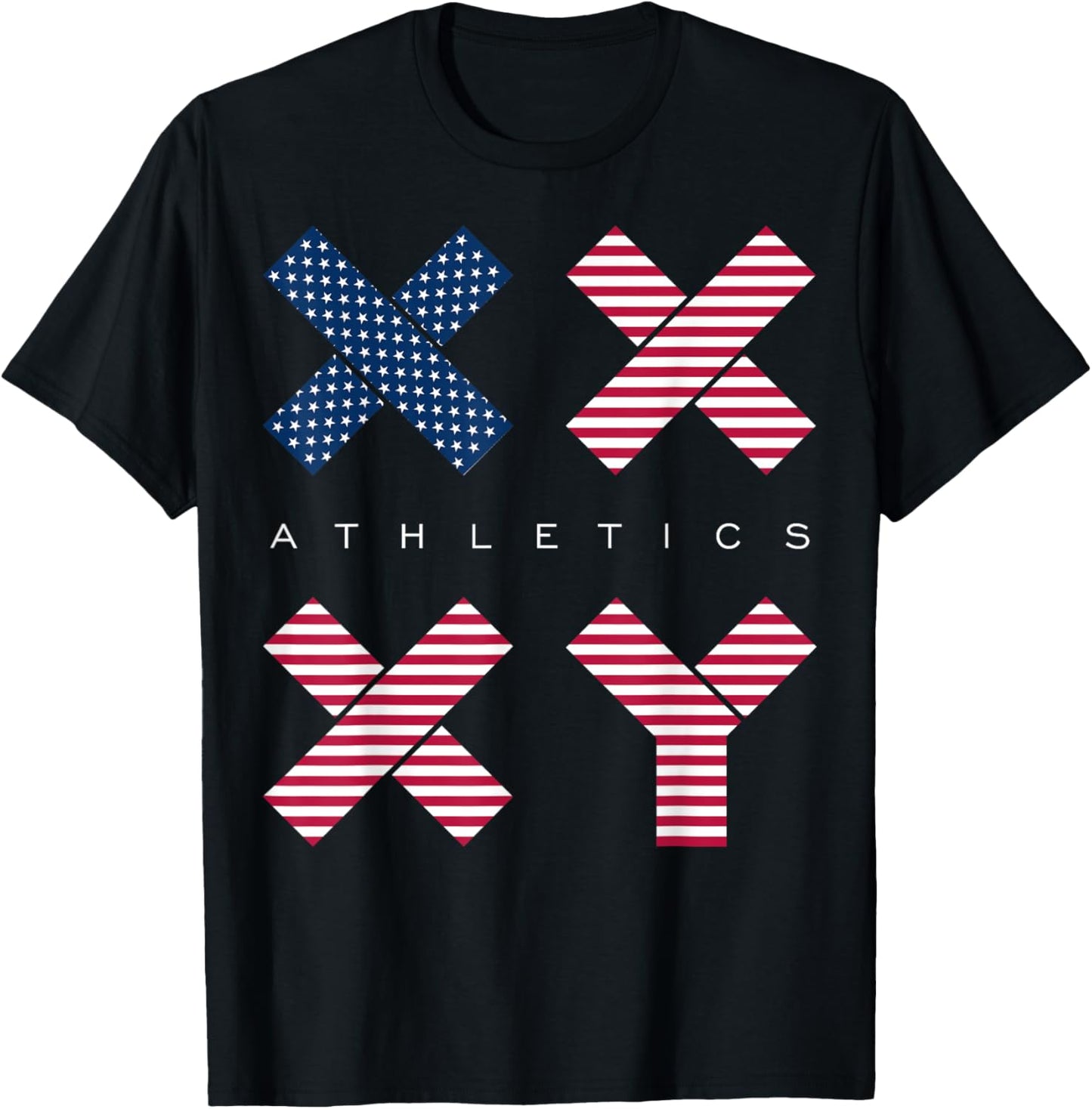 Gender Genetic American Flag XX XY Athletics T-Shirt
