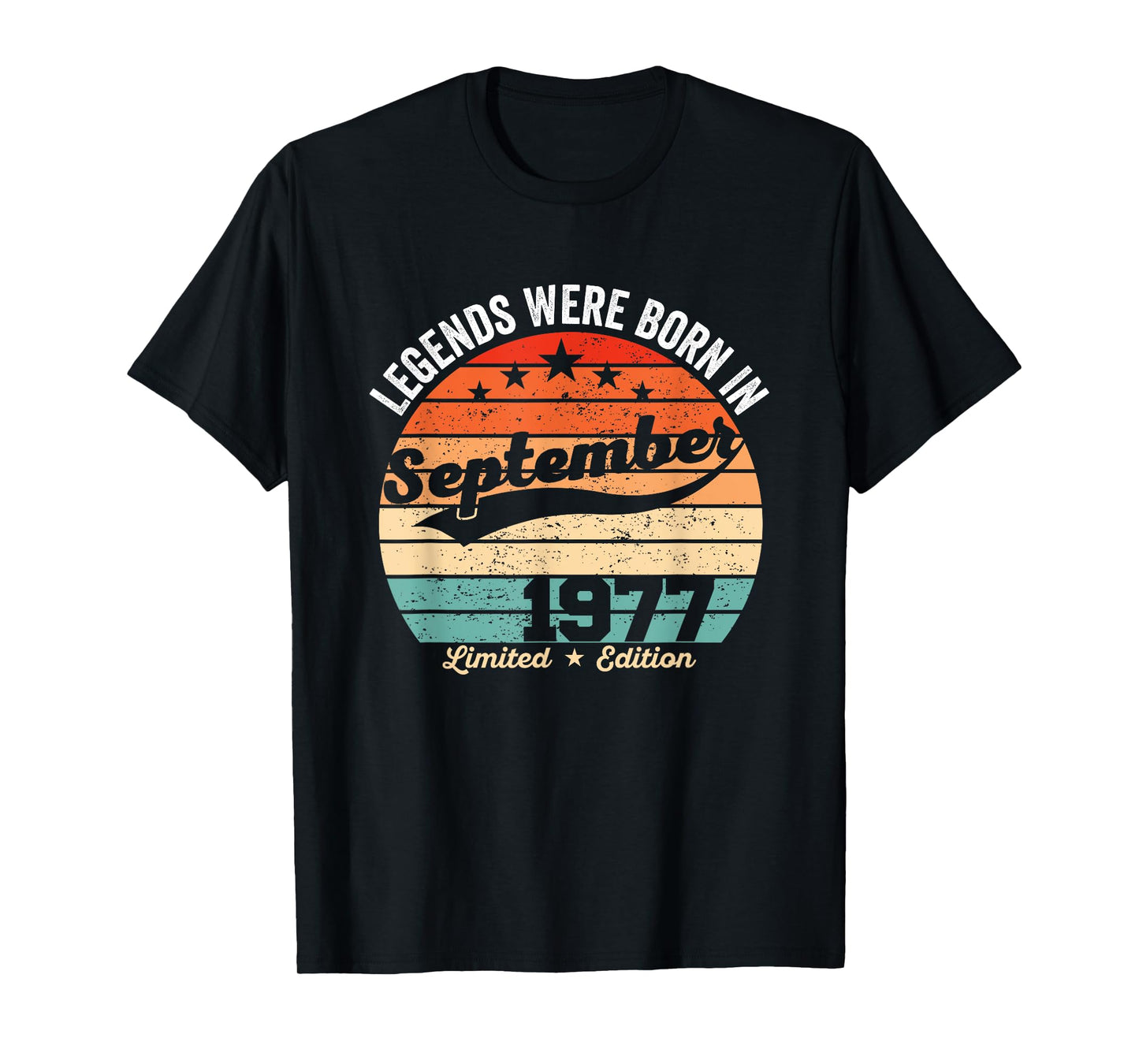 Vintage 48th Birthday Legends Were Born In September 1977 T-Shirt