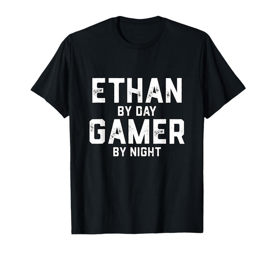 Ethan Gamer Halloween Gaming Costume for Men Named Ethan T-Shirt