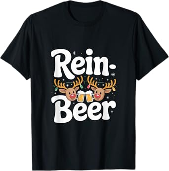 Rein-Beer Reindeer Festive Christmas Cheer T-Shirt