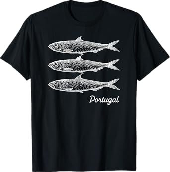 Portugal Sardine Illustration, Vintage Portuguese Sardine T-Shirt