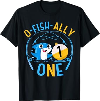 Ofishally One 1st Birthday Fishing Theme O-Fishally 1 Family T-Shirt