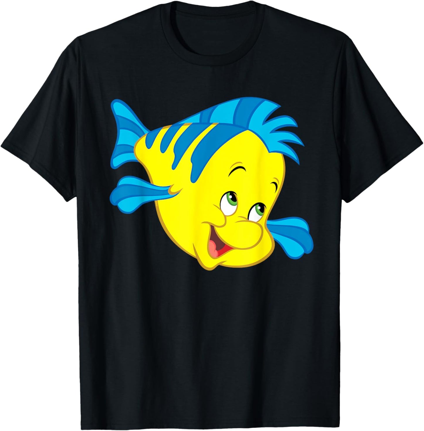 Disney The Little Mermaid Flounder Sidekick Big Face Costume T-Shirt