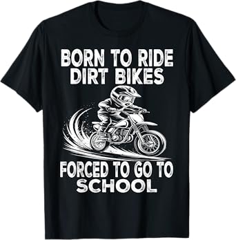 Funny Dirt Bike Art For Boys Girls Motocross Dirt Bike Rider T-Shirt