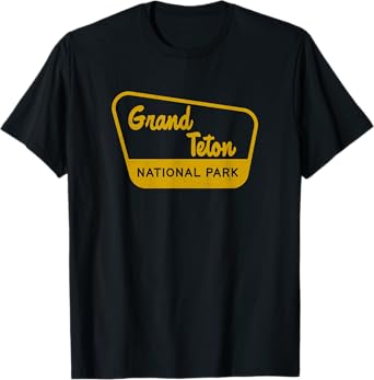 Grand Teton National Park Vintage Inspired Sign Graphic T-Shirt