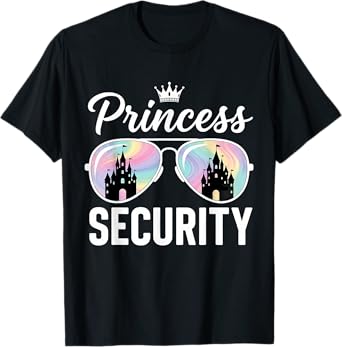 Princess Security Protection Retro Castle Matching Family T-Shirt