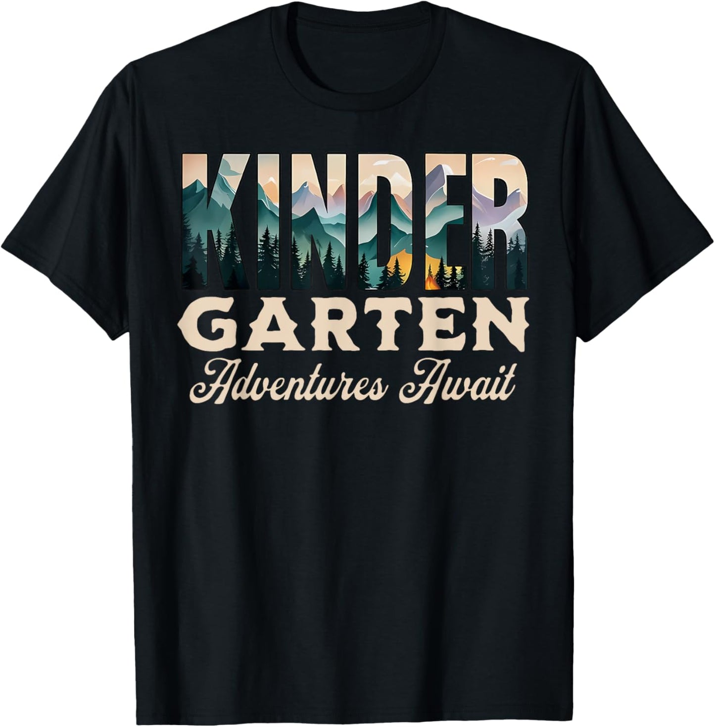 Kinder Adventure Adventure Await Back To School Teacher T-Shirt