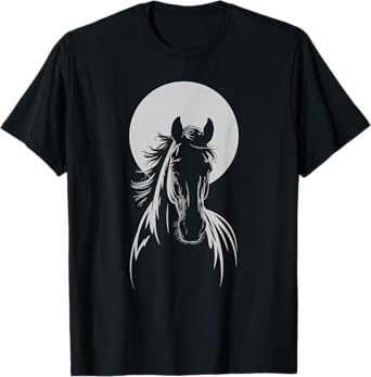 Elegant Horse Silhouette Graphic Art Design for Horse Lovers T-Shirt