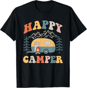 Happy Camper Camping Crew For Campers Summer Vacation T-Shirt