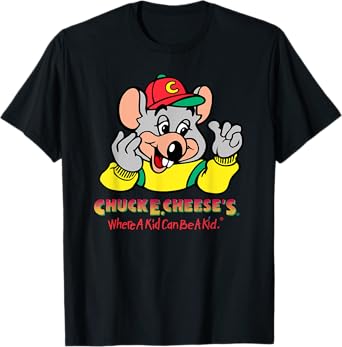 Chuck E. Cheese's Where A Kid Can Be A Kid Retro Chest Logo T-Shirt