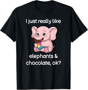 Funny Chocolate Elephant Shirt Chocolate and Elephants T-Shirt