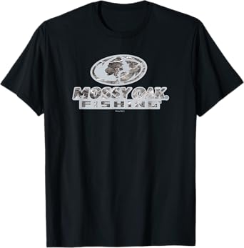 Mossy Oak Fishing Open Water Classic Grey Logo T-Shirt