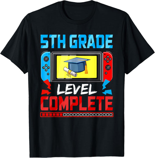 5th Grade Level Complete Last Day Of School Video Game Boys T-Shirt