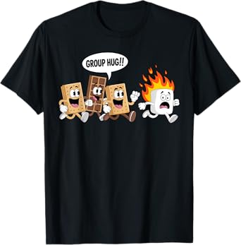 Group Hug Marshmallow Campfire Smores Funny Camping T-Shirt