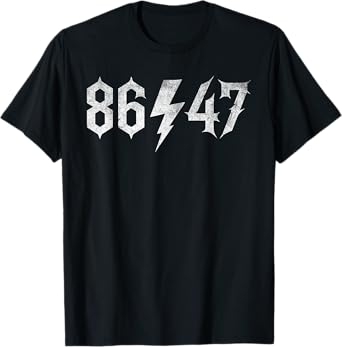 Sarcastic 8647 Vintage 80s Style 86 47 Rock Music 8647 T-Shirt