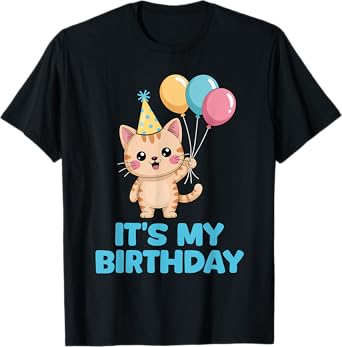 It's My Birthday Kawaii Cat T-Shirt