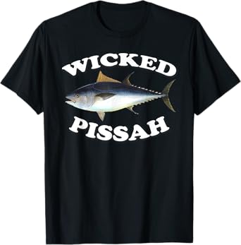 Wicked Pissah Bluefin Tuna Illustration Fishing Angler Gear T-Shirt