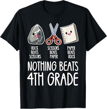 Nothing Beats 4th Grade Funny Back to School Kids Teachers T-Shirt