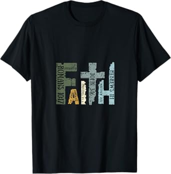 Faith Cross Subtle Christian Minimalist Religious Faith T-Shirt