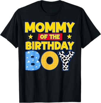 Mommy Of The Birthday Boy Funny Birthday Boy Matching Family T-Shirt