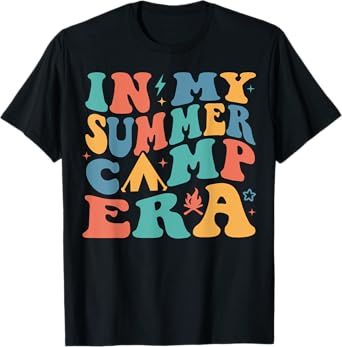 In My Summer Camp Era Groovy Summer Funny Camping T-Shirt