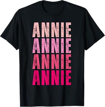 Annie Personalized Name I Love Annie Vintage T-Shirt
