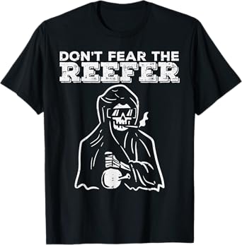 Halloween Dont Fear Reefer Grim Reaper Funny Costume Men T-Shirt
