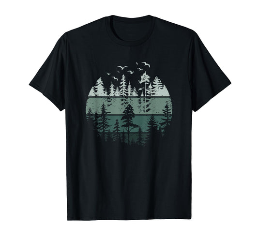 Mountain Nature Forest Outdoor Gifts Vintage Forest Trees Wildlife Nature T-Shirt