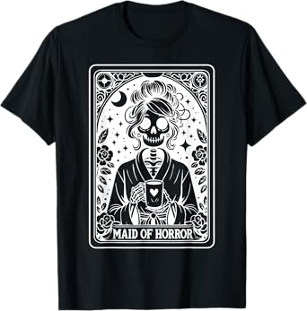 Maid Of Horror Tarot Card Bride Coven Gothic Bachelorette T-Shirt