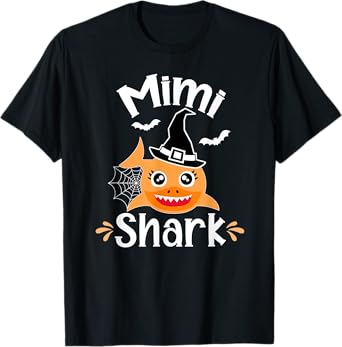 Mimi Shark Funny Halloween Mimi Grandma T-Shirt