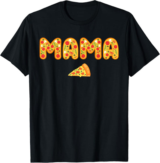 Mama Mom Matching Birthday Squad Crew Pizza Family T-Shirt