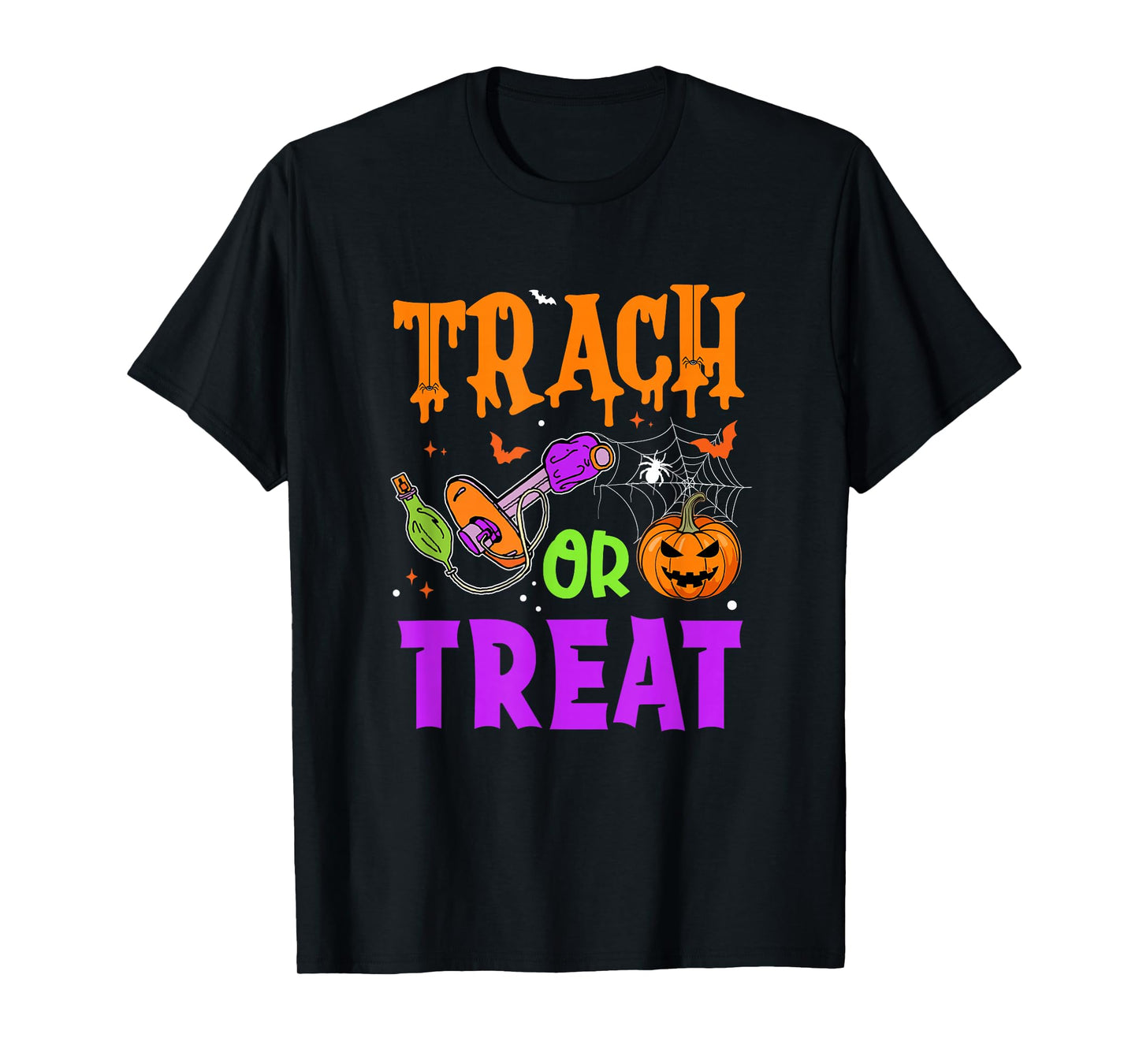 Respiratory Therapist Trach Or Treat Icu Rn Halloween Nurse T-Shirt