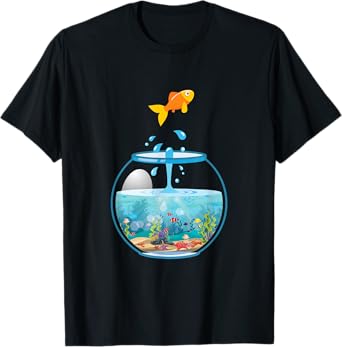 Cool Fishkeeper Aquarist Goldfish Fish Bowl T-Shirt