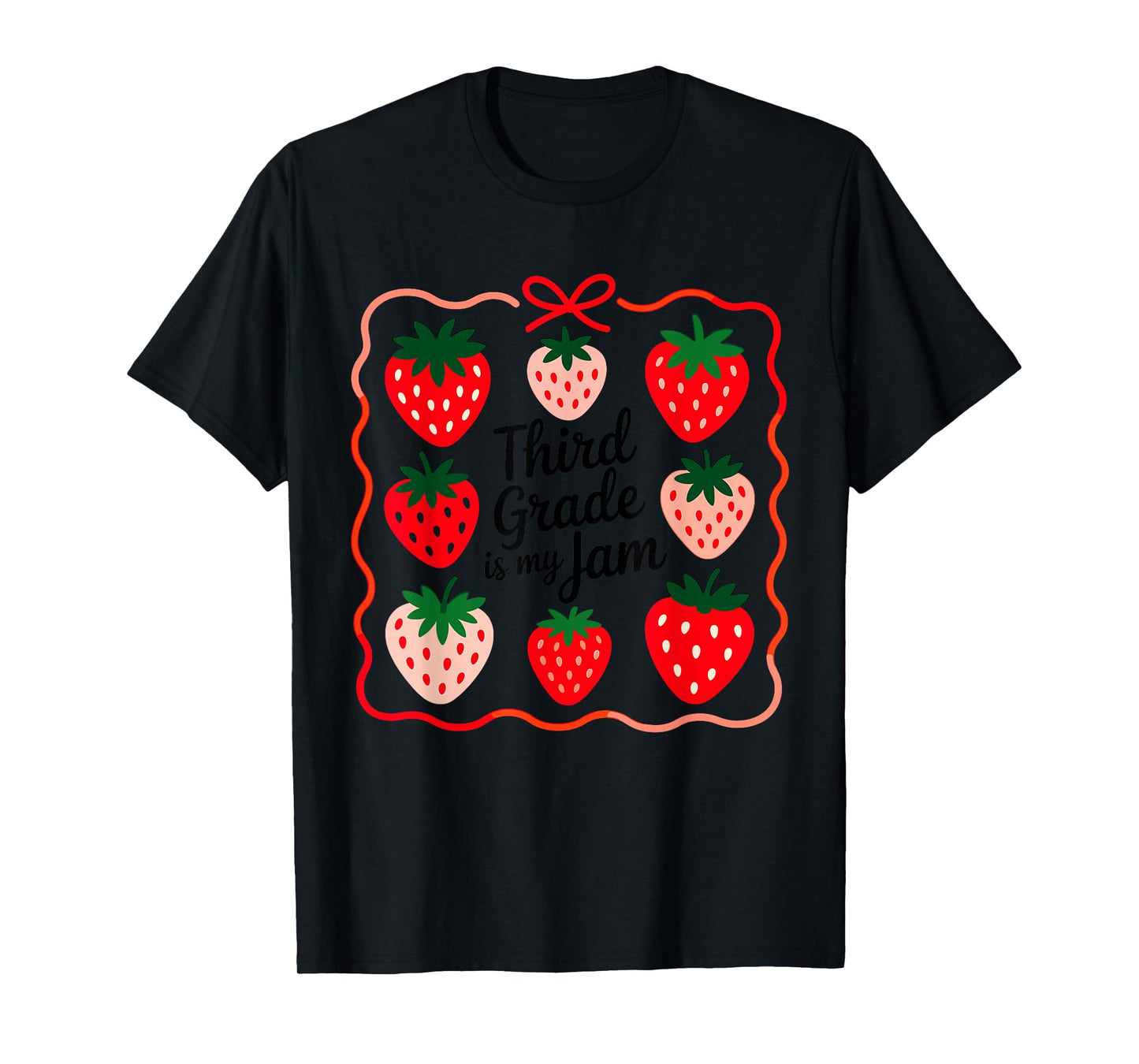 Women Third Grade is My Jam Strawberry Teacher Top T-Shirt