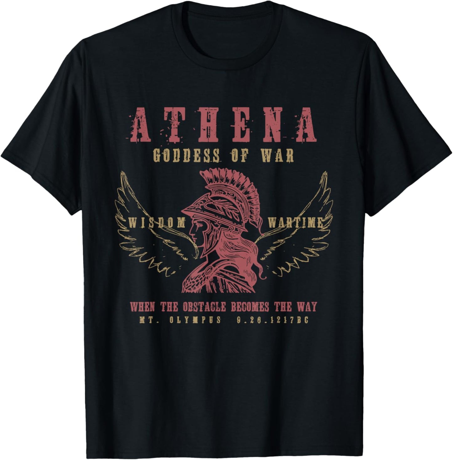 Athena Warrior World Tour Dark Academia Distressed Band T-Shirt