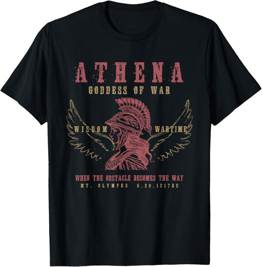 Athena Warrior World Tour Dark Academia Distressed Band T-Shirt
