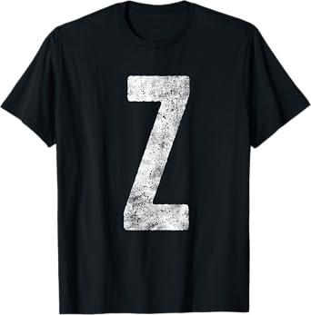 Letter Z Matching Party Family Group For Halloween Costume T-Shirt