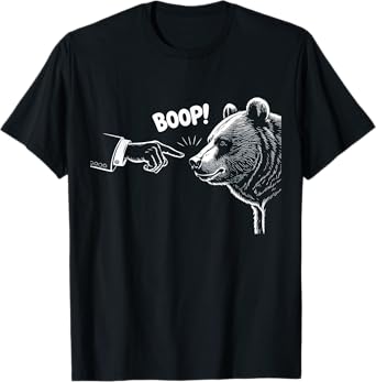Bear Boop Funny Bear Nose Retro Outdoors Humor bear T-Shirt