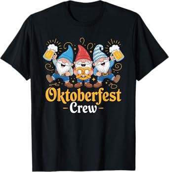 Oktoberfest Crew Beer Drinking Gnomes T-Shirt